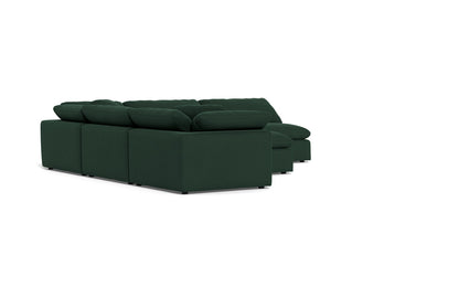 Fluffy 5 Piece Sectional W/Ottoman - Dream Forest