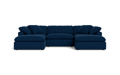 Fluffy 3 Piece Sofa W/Double Ottoman - Dream Eclipse