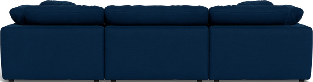 Fluffy 3 Piece Sofa W/Double Ottoman - Dream Eclipse