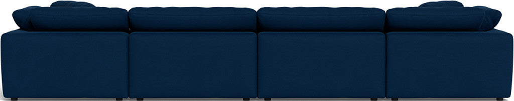 Fluffy 4 Piece Sectional W/Double Otto - Dream Eclipse