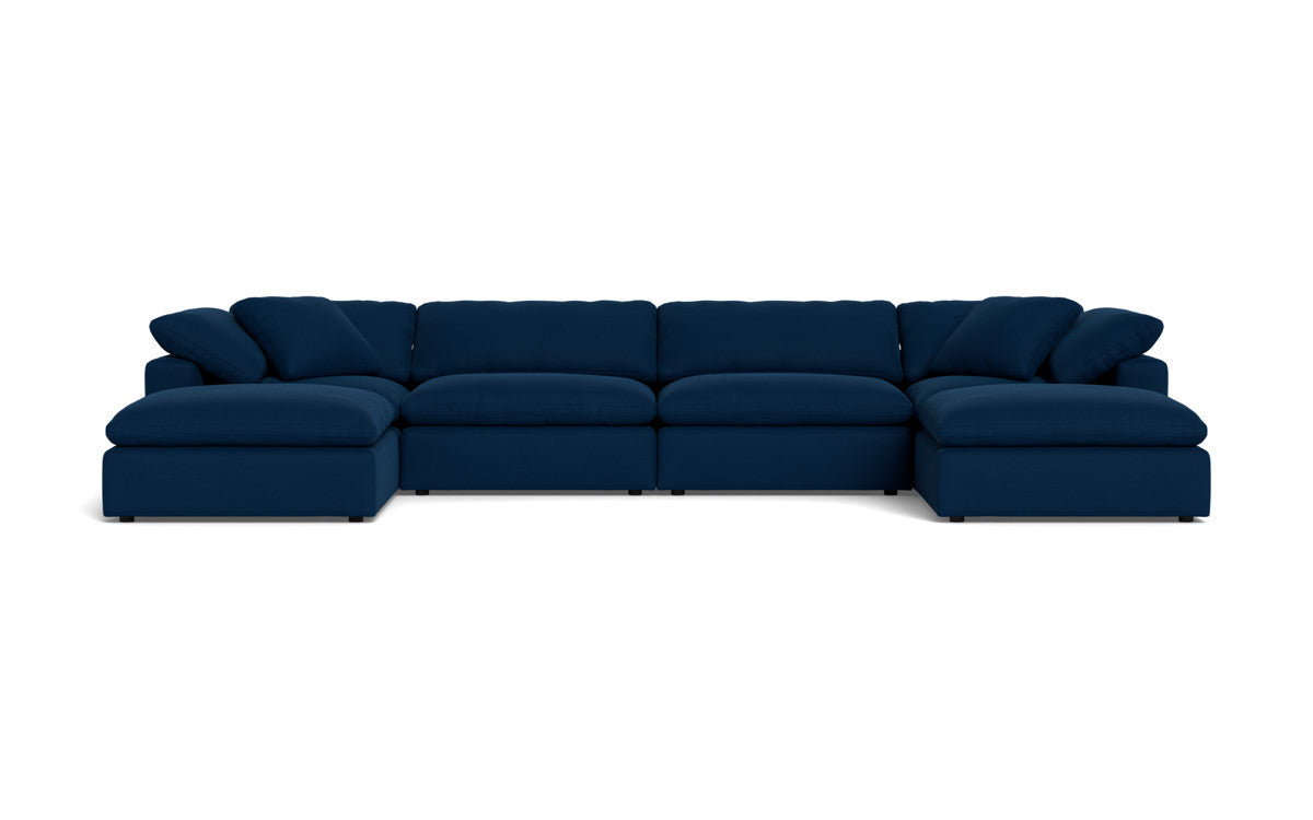 Fluffy 4 Piece Sectional W/Double Otto - Dream Eclipse