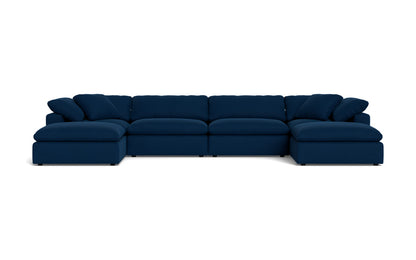 Fluffy 4 Piece Sectional W/Double Otto - Dream Eclipse