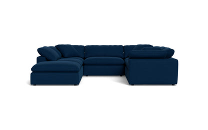 Fluffy 6 Piece Sectional W/Ottoman - Dream Eclipse