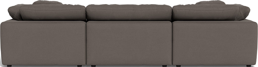 Fluffy 3 Piece Sofa W/Double Ottoman - Toscana Otter