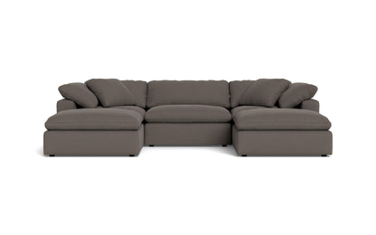 Fluffy 3 Piece Sofa W/Double Ottoman - Toscana Otter