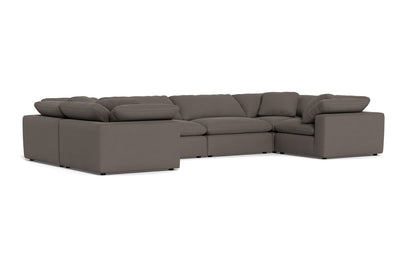 Fluffy 4 Corner U Sectional - Toscana Otter