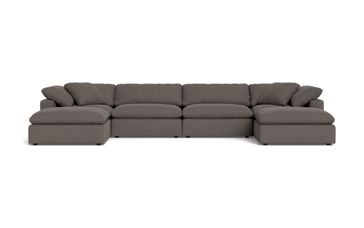 Fluffy 4 Piece Sectional W/Double Otto - Toscana Otter