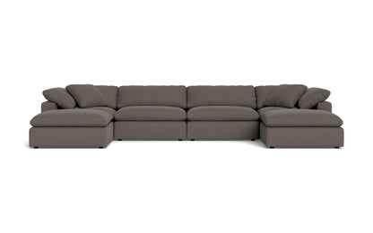 Fluffy 4 Piece Sectional W/Double Otto - Toscana Otter