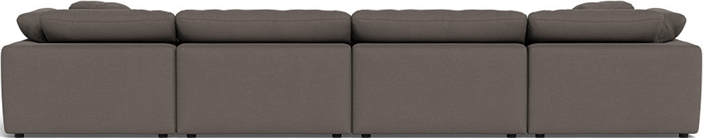 Fluffy 4 Piece Sectional W/Double Otto - Toscana Otter