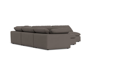 Fluffy 5 Piece Sectional W/Ottoman - Toscana Otter