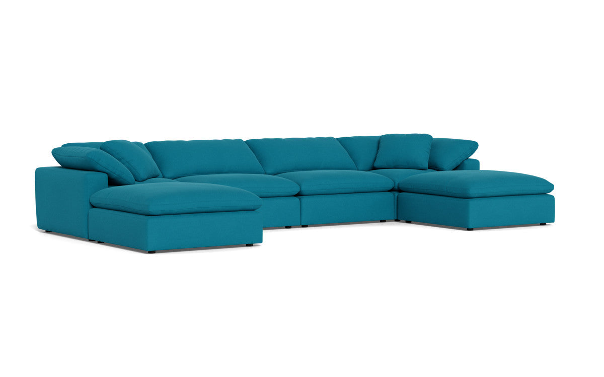 Fluffy 4 Piece Sectional W/Double Otto - Dream Pool