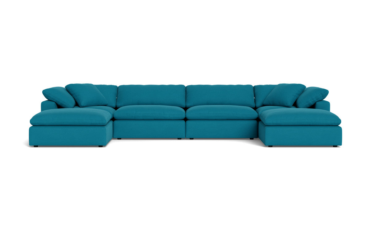 Fluffy 4 Piece Sectional W/Double Otto - Dream Pool