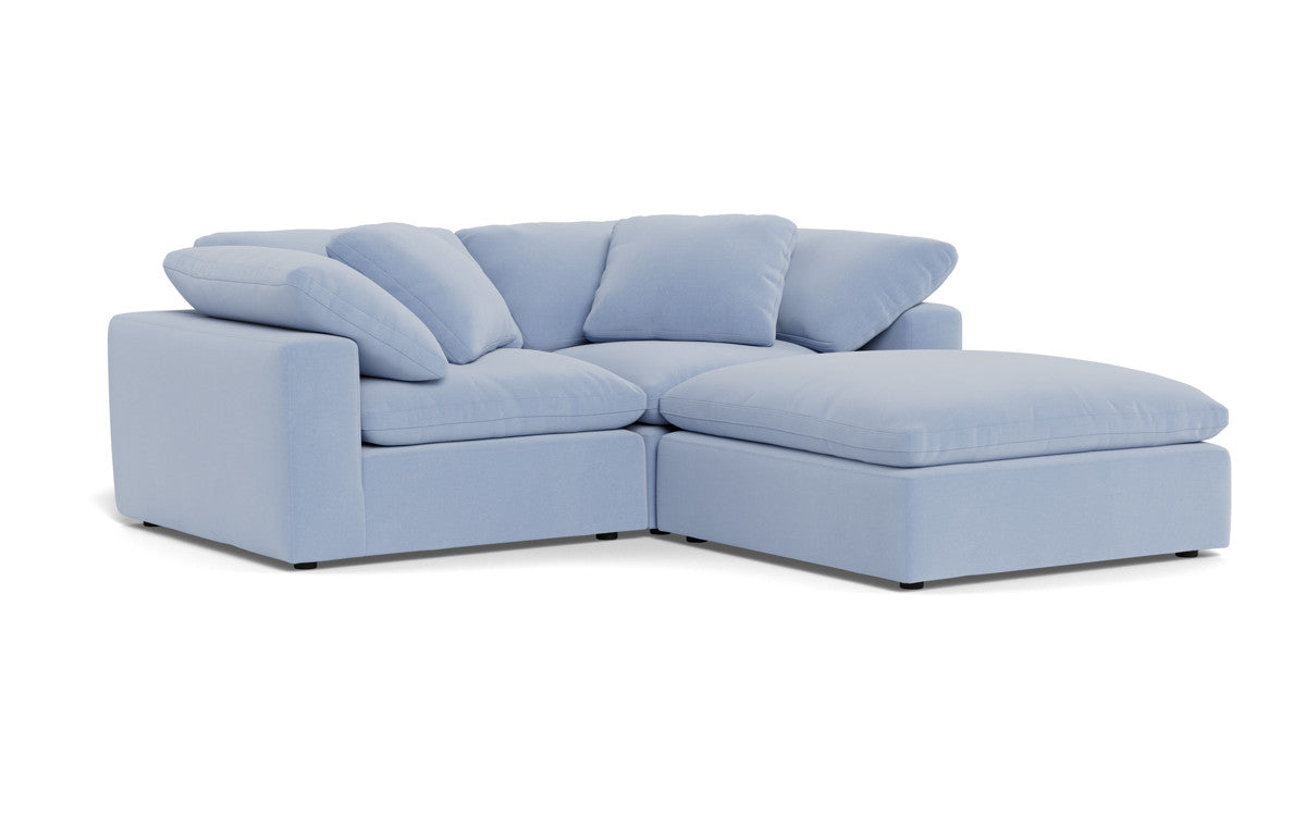 Fluffy 2 Piece Sofa w/Otto - Dream French Blue