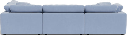 Fluffy 4 Piece Sectional w/Otto - Dream French Blue