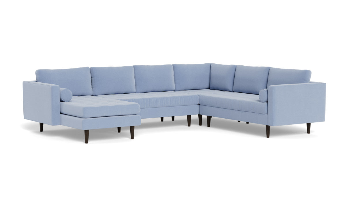 Ladybird 133" Corner Sectional with Left Chaise - Dream French Blue