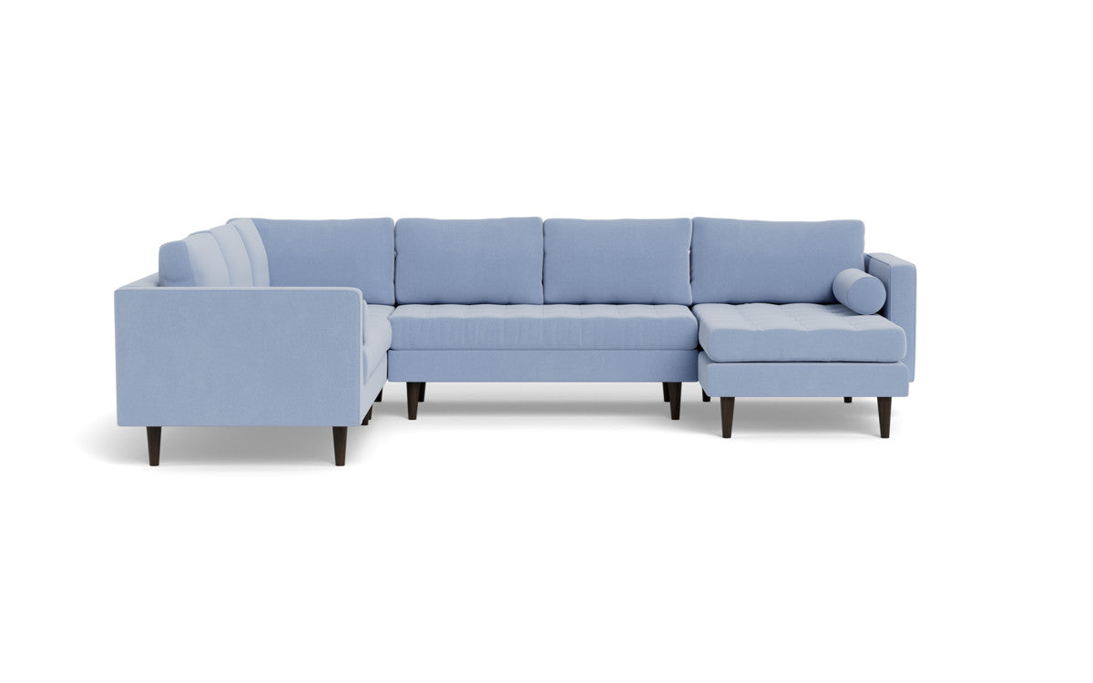 Ladybird 133" Corner Sectionals w. Right Chaise - Dream French Blue