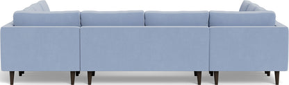 Ladybird 134" U Sectional - Dream French Blue