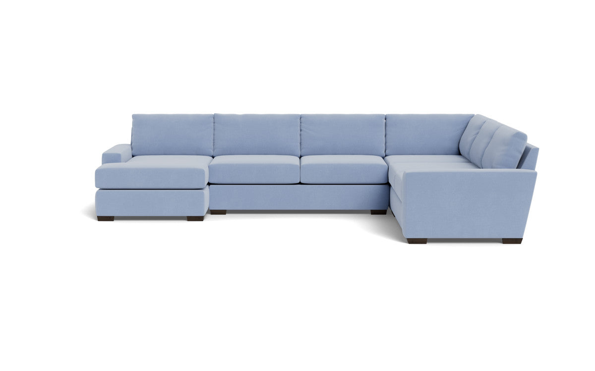 Mas Mesa 162" Deep Corner Sectionals w. Left Chaise - Dream French Blue