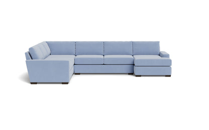 Mas Mesa 162" Deep Corner Sectionals w. Right Chaise - Dream French Blue