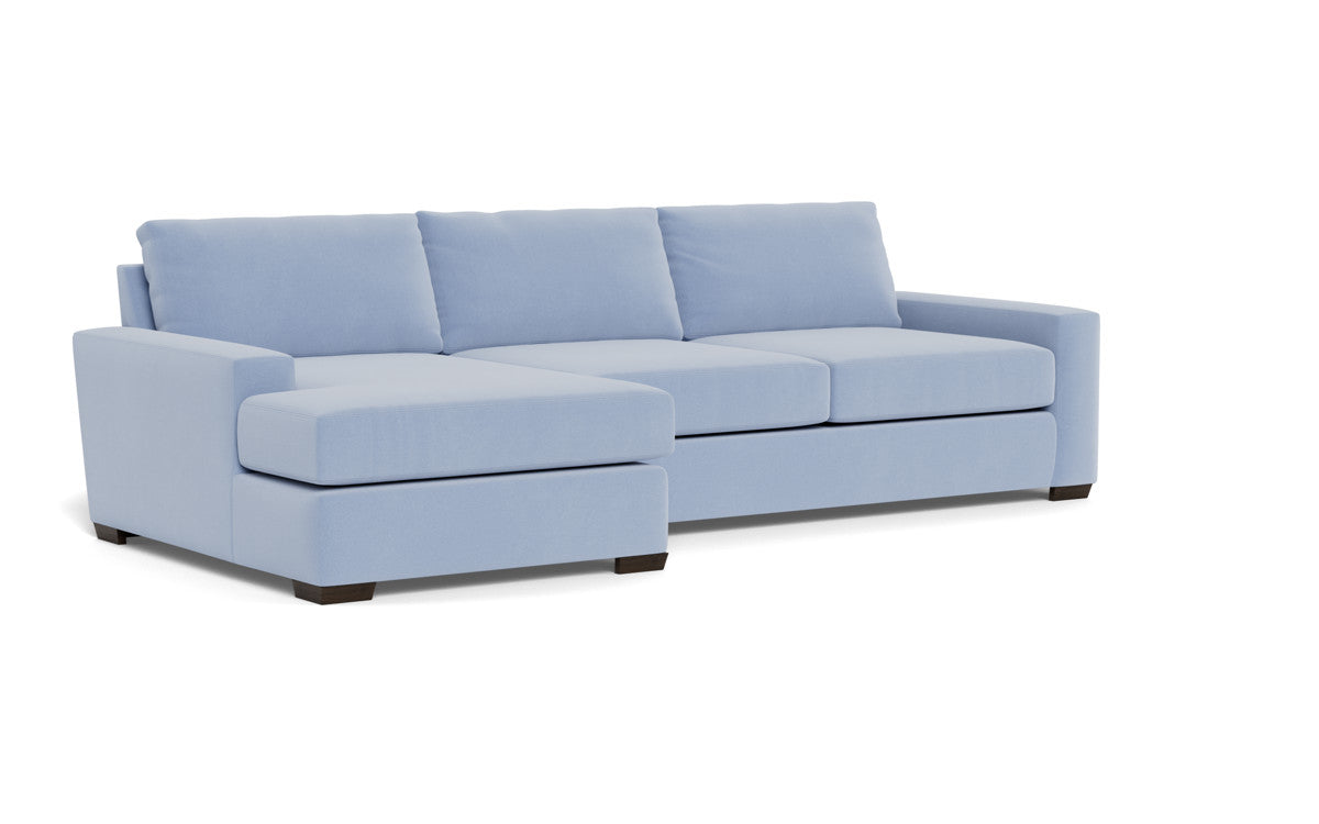 Mas Mesa 123" Deep Left Chaise Sectional - Dream French Blue