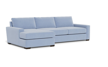 Mas Mesa 123" Deep Left Chaise Sectional - Dream French Blue