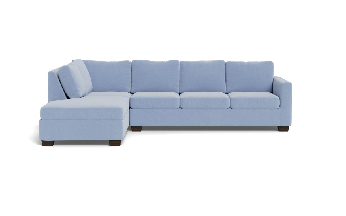 Track 121" Left Chaise Sectional - Dream French Blue