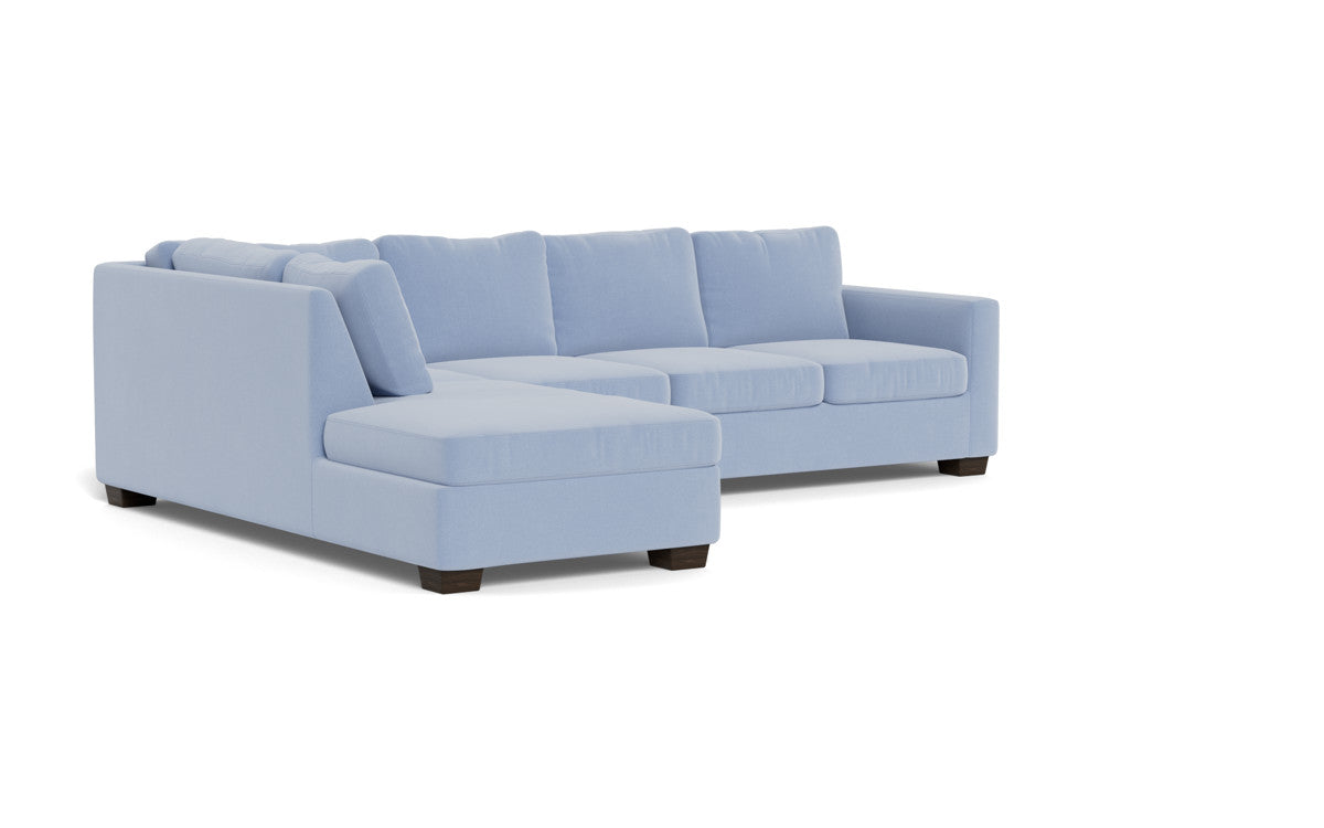 Track 121" Left Chaise Sectional - Dream French Blue