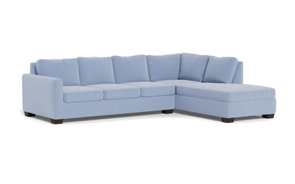 Track 121" Right Chaise Sectional - Dream French Blue