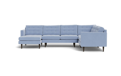 Wallace 131" Corner Sectionals w. Left Chaise - Dream French Blue
