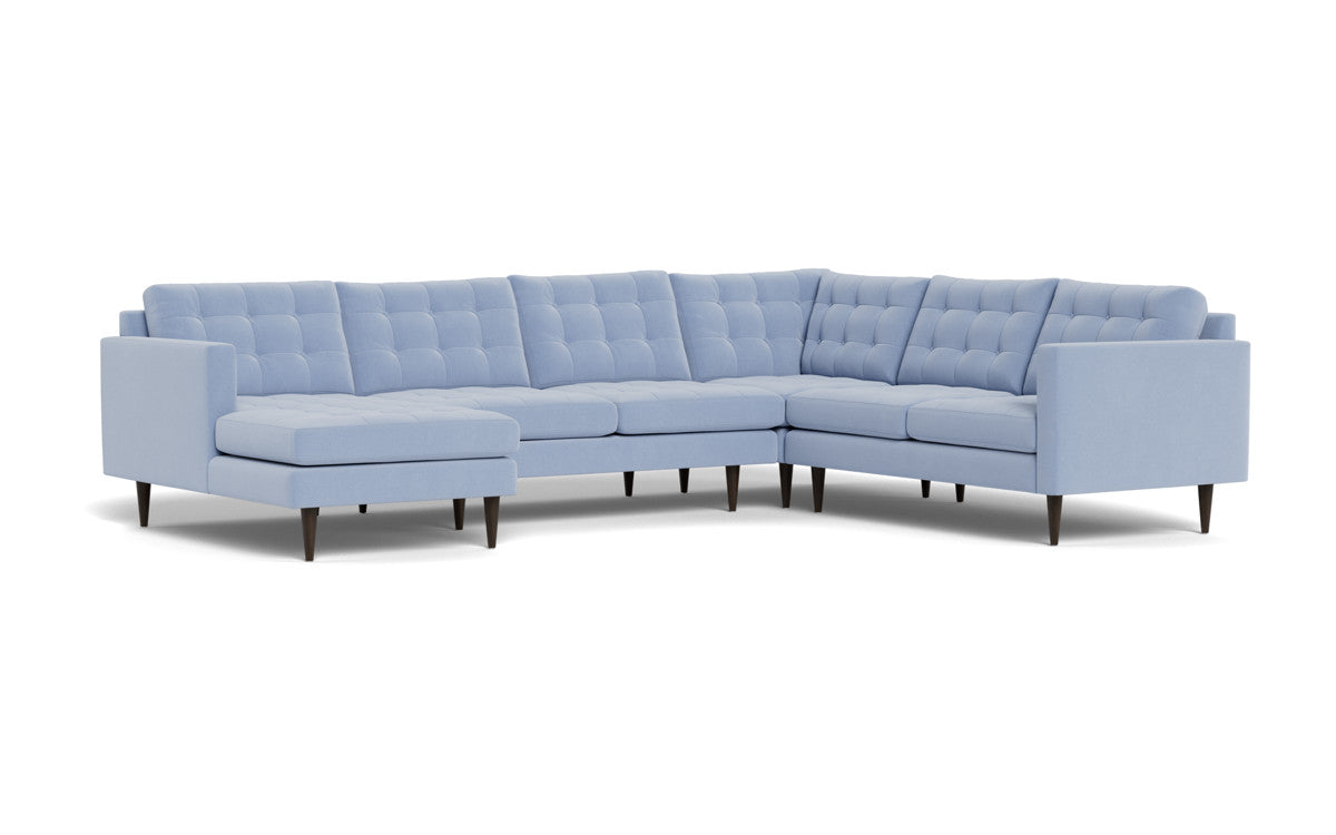 Wallace 131" Corner Sectionals w. Left Chaise - Dream French Blue