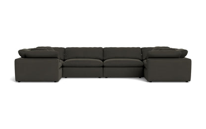 Fluffy 4 Corner U Sectional - Dream Chocolate