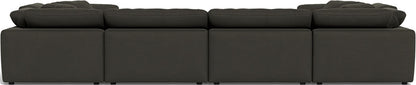 Fluffy 4 Corner U Sectional - Dream Chocolate