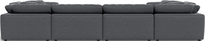 Fluffy 4 Corner U Sectional - Bennett Charcoal