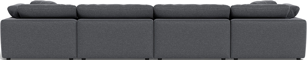 Fluffy 4 Piece Sectional W/Double Otto - Bennett Charcoal