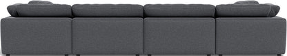 Fluffy 4 Piece Sectional W/Double Otto - Bennett Charcoal