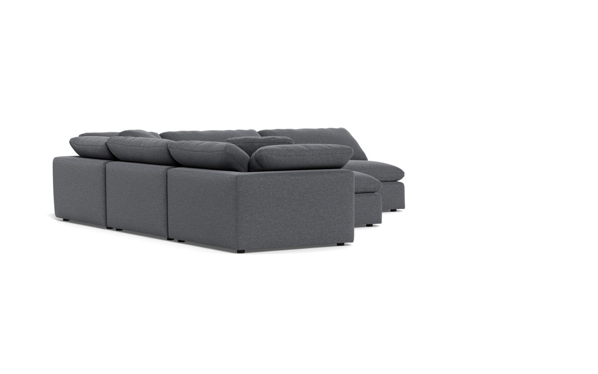 Fluffy 5 Piece Sectional W/Ottoman - Bennett Charcoal