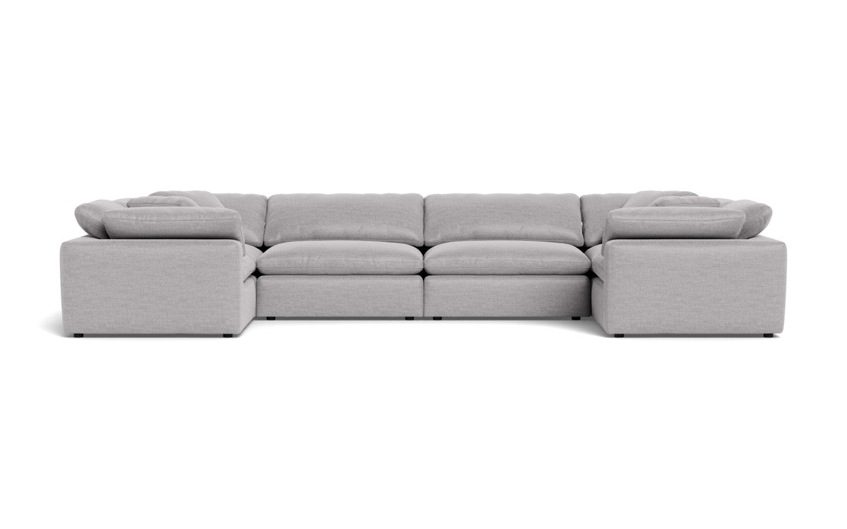 Fluffy 4 Corner U Sectional - Bennett Dove