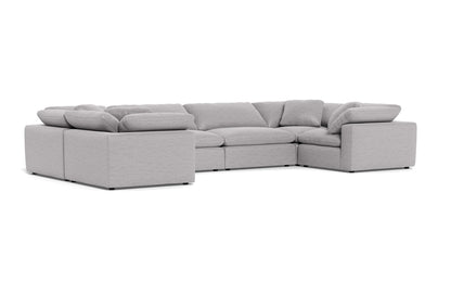 Fluffy 4 Corner U Sectional - Bennett Dove