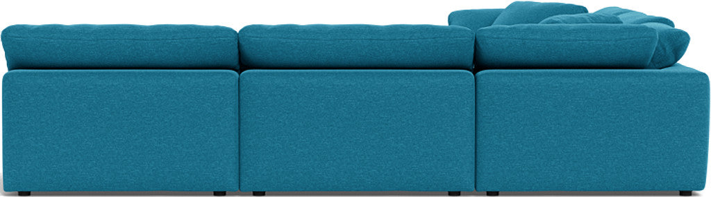 Fluffy 5 Piece Sectional W/Ottoman - Bennett Peacock