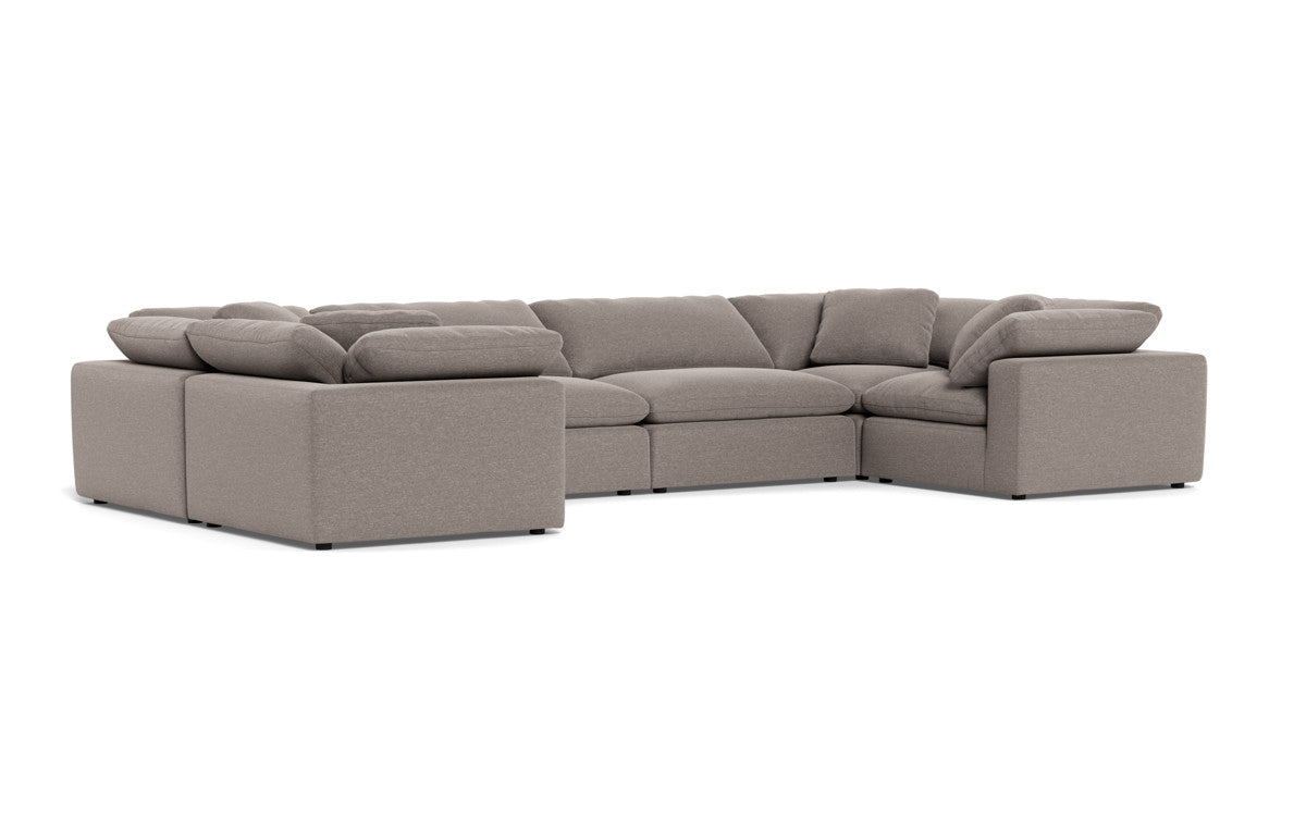 Fluffy 4 Corner U Sectional - Bennett Praline