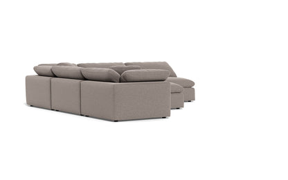 Fluffy 5 Piece Sectional W/Ottoman - Bennett Praline