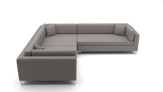 Bonnell 137" Double Cuddler Left Corner Sectional - Peyton Slate