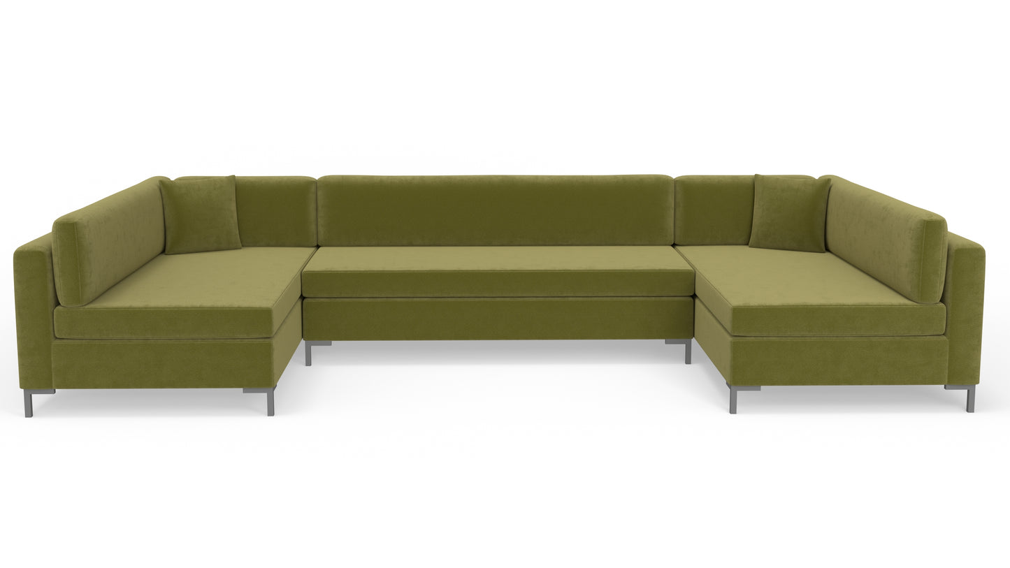 Bonnell 162" U Armless Sectional - Amigo II Garden