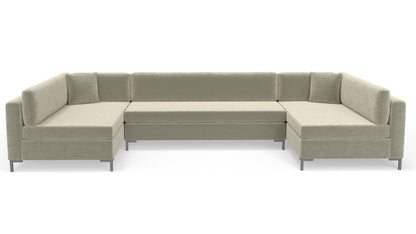 Bonnell 162" U Armless Sectional - Amigo II Sage