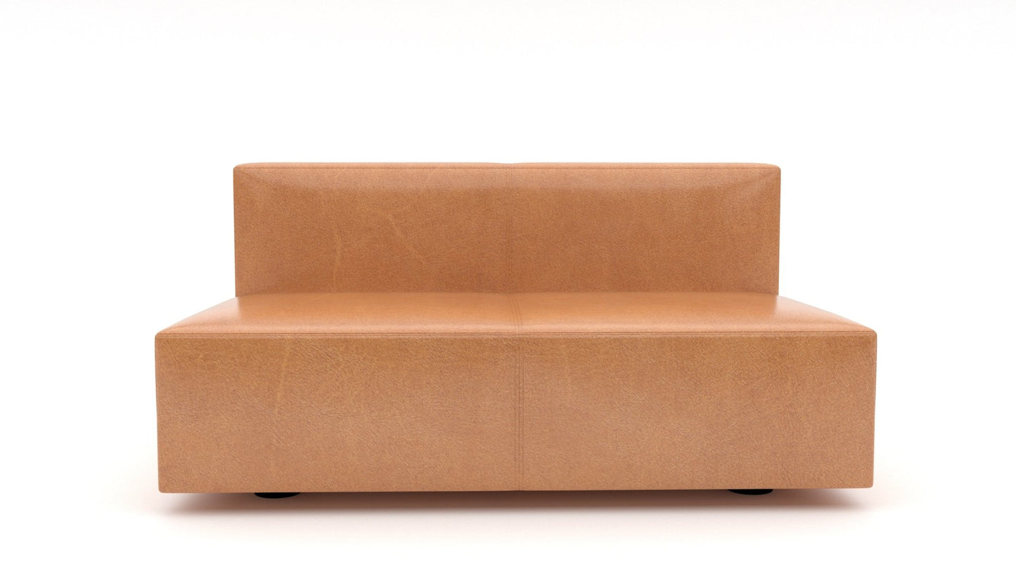 Brentwood Leather Armless Loveseat