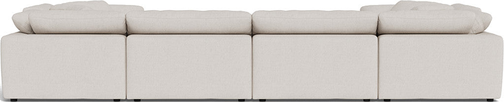 Fluffy 4 Corner U Sectional - Camila Oyster