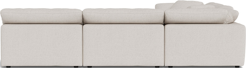 Fluffy 5 Piece Sectional W/Ottoman - Camila Oyster