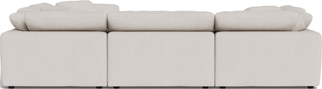 Fluffy 6 Piece Sectional W/Ottoman - Camila Oyster