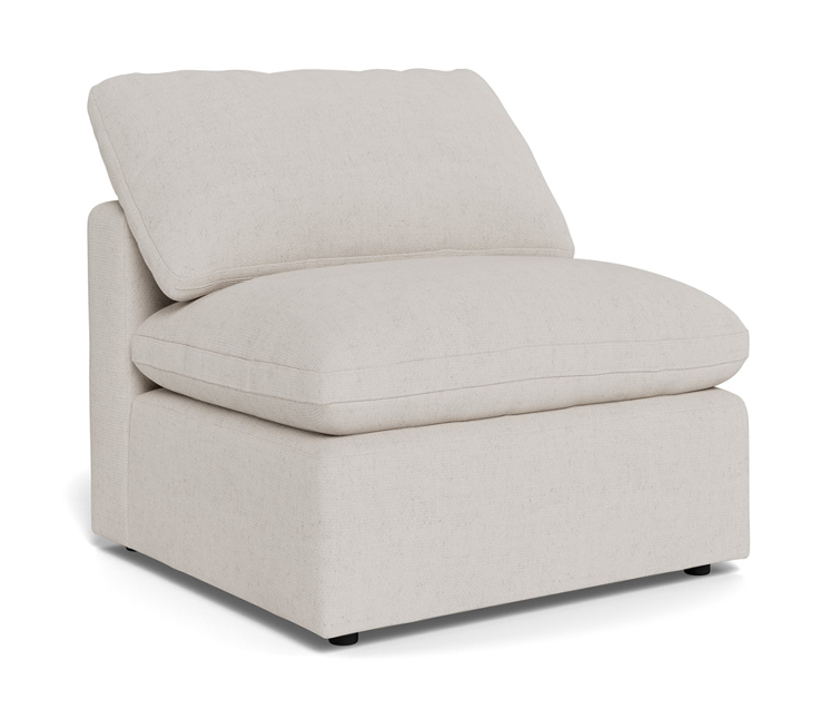 Fluffy Small Armless Chair - Camila Oyster
