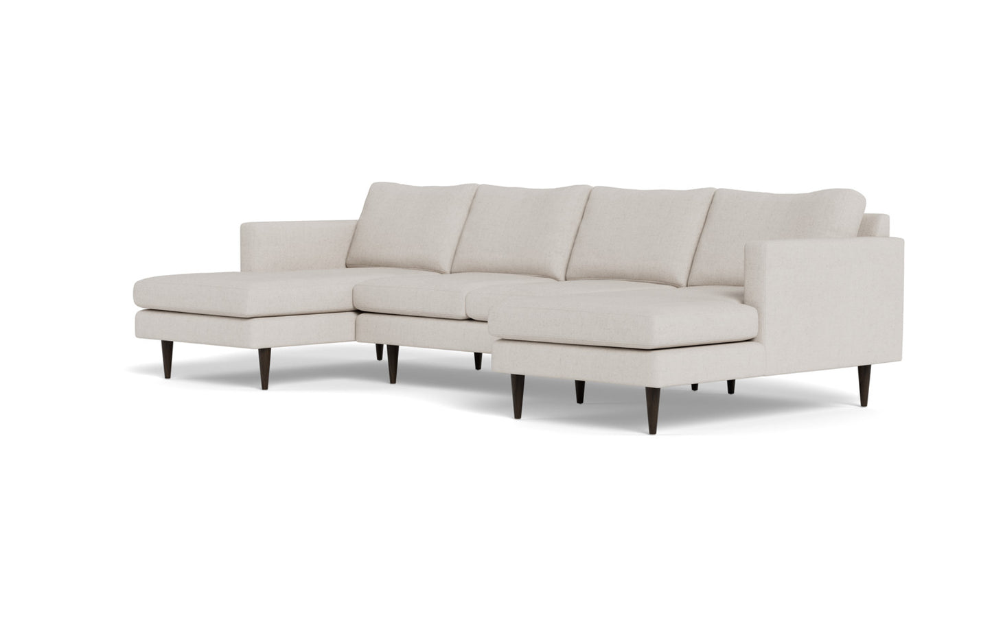 Wallace 126" Untufted Double Chaise U Sectional